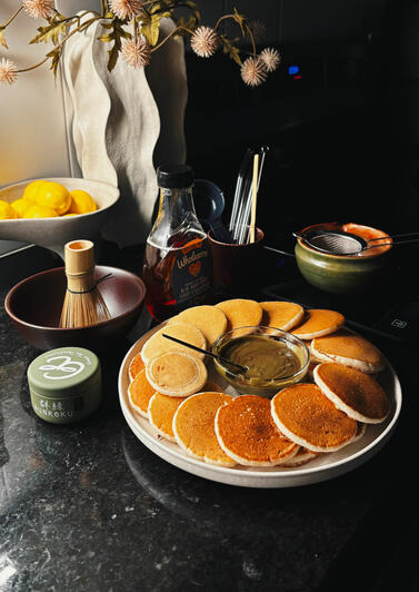 Pancakes and Matcha